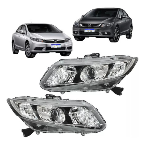 Par Farol Honda Civic 2012 2013 2014 2015 2016 Novo 