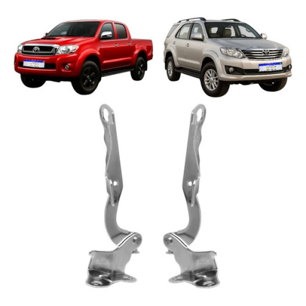 Par Dobradiça Braço Capo Toyota Hilux Sw4 2005 06 07 A 2015