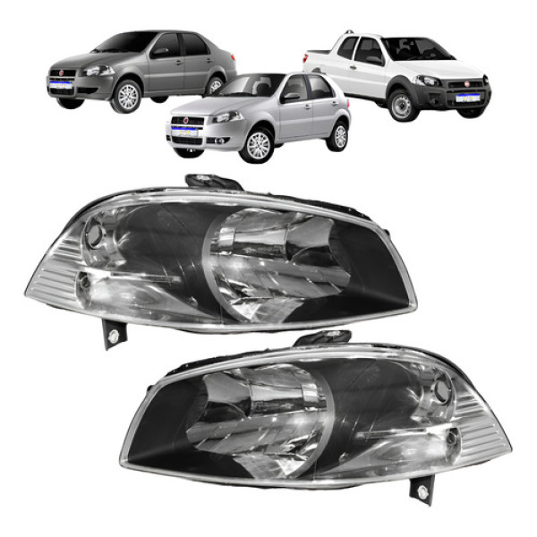Farol Fiat Palio 2008 2009 2010 2011 2012 Dianteiro Novo Par Direito Farol Fiat Palio 2008 2009 2010 2011 2012 Dianteiro Novo Par Direito