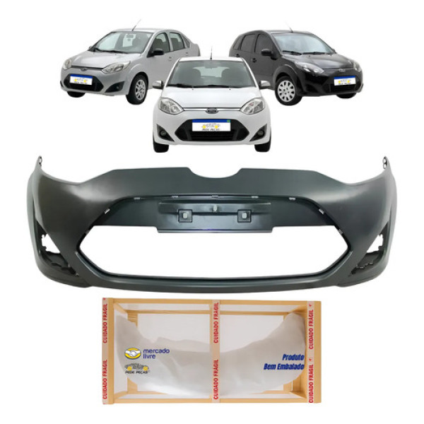 Parachoque Dianteiro Fiesta Rocam 2011 2012 2013 2014 Novo Preto