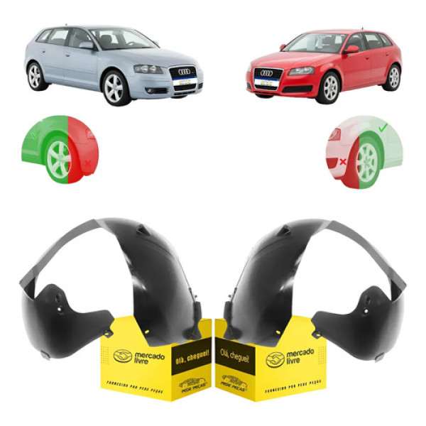 Parabarro Dianteiro Posterior Audi A3 2007 08 09 A 2012 Par