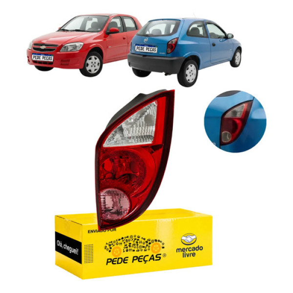 Lanterna Gm Celta 2007 08 09 10 11 12 13 14 2015 Ré Rosa Ld Direito/passageiro