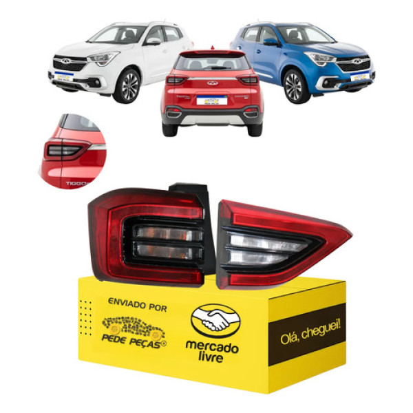 Sinaleira Canto Tampa Tiggo 5x 2019 2020 C/led Nova Esquerdo/motorista Vermelho