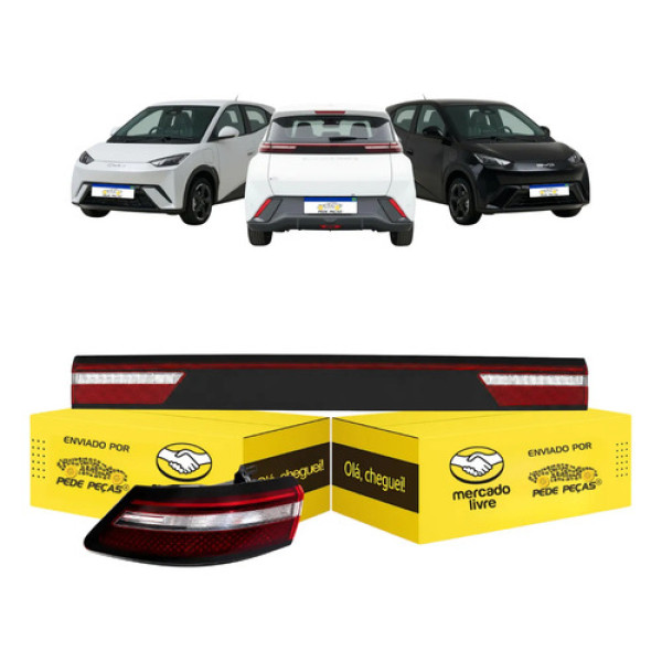 Kit Lanterna Esquerda E Central Byd Dolphin Mini 2024 A 2026 Esquerdo/motorista Fumê