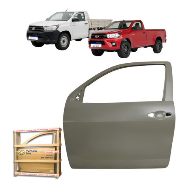 Porta Dianteira Esquerda Hilux Cabine Simples 2016 A 2025 Cinza Dianteira Esquerdo Motorista