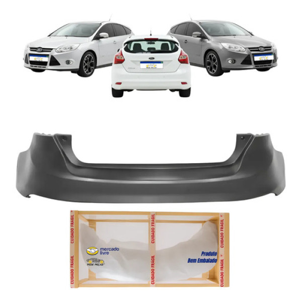 Parachoque Traseiro Ford Focus Hatch 2014 2015