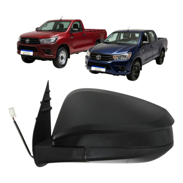 Retrovisor Le Toyota Hilux 2016 A 2025 Preto Texturizado