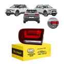 Lanterna Tampa Citroen C4 Cactus 2019 20 21 22 23 2024 Ld Direito/passageiro Vermelho/cristal