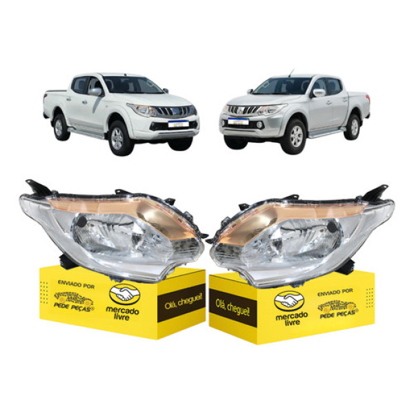 Par Farol Sinaleira Mitsubishi L200 Triton 2017 2018 2019 Ambos Lados