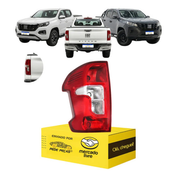 Lanterna Esquerda Fiat Titano Volcano 2025 2026 Sem Led Esquerdo/motorista Vermelho