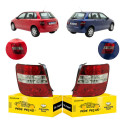 Par Lanterna Fiat Stilo 2002 2003 2004 2005 2006 2007 Ambos Lados Vermelho Cristal