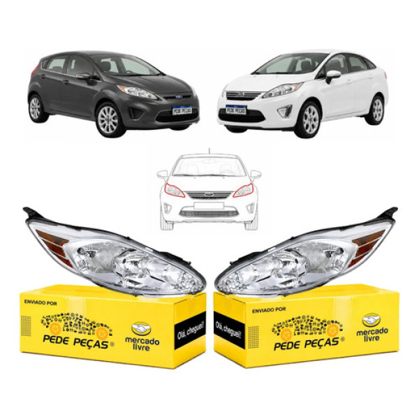 Par Farol New Fiesta Mexicano 2011 2012 2013 Hatch Sedan Tyc