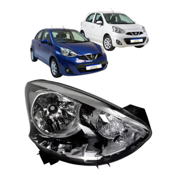 Farol Ld Nissan March 2015 2016 A 2020 Sv Sl S Conforto Rio