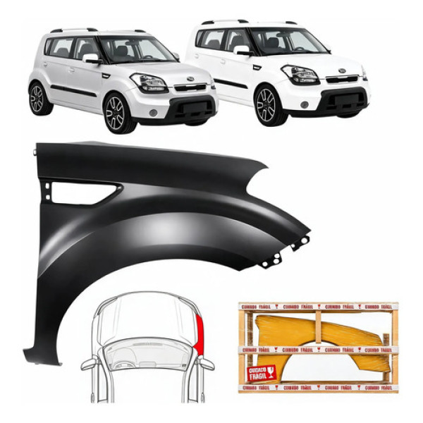 Paralama Kia Soul 2009 2010 2011 2012 2013 2014 Novo L.d