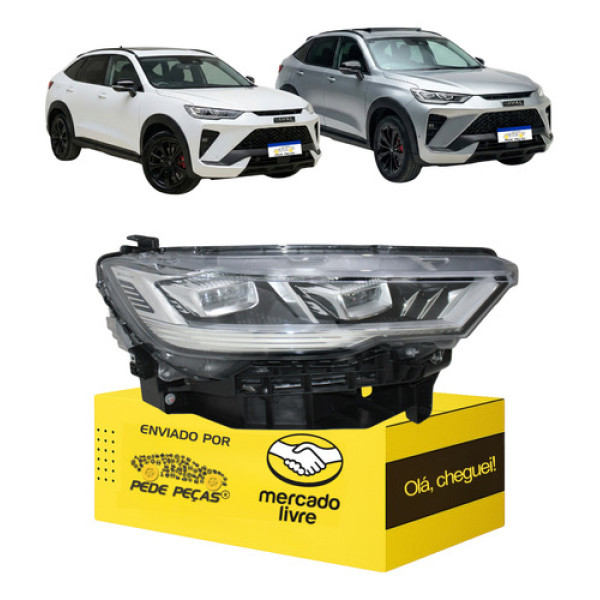 Farol Gwm Haval H6 Gt 2024 2025 2026 Full Led L.d Direito/passageiro