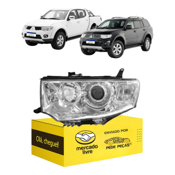 Farol Mitsubishi L200 Triton Hpe 2013 2014 2015 A 2017 Le Esquerdo/motorista