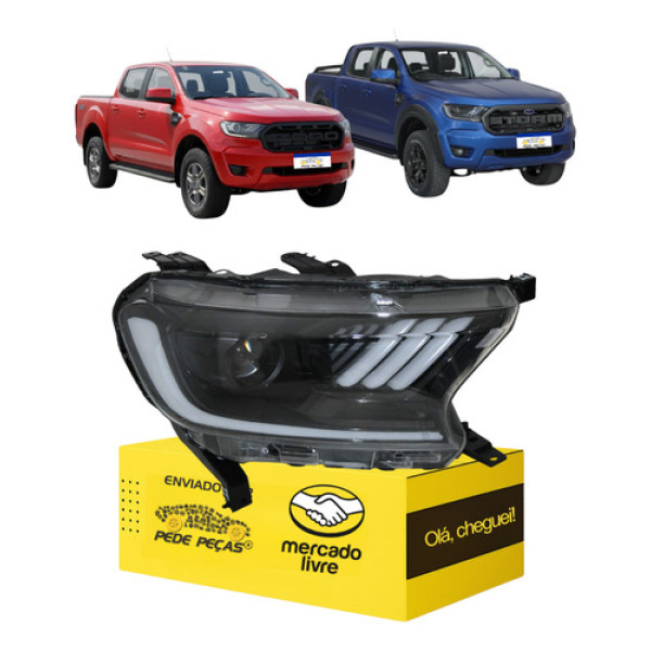 Farol Direito Ranger Mustang 2017 18 19 20 21 22 2023 Direito/passageiro