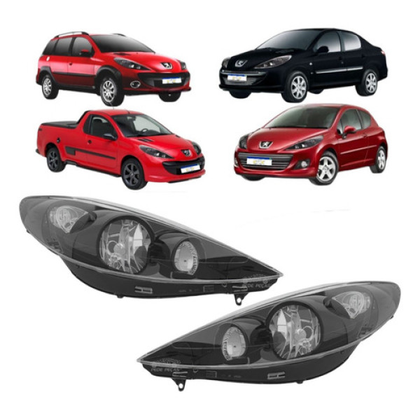 Par Farol Black Peugeot 207 2009 A 2015 Hoggar 2010 A 2015