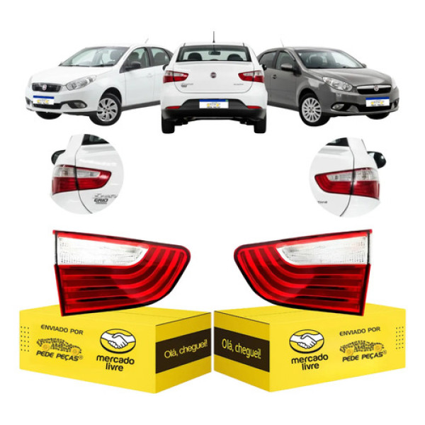 Lanterna Grand Siena Tampa 2012 2013 2014 2015 A 2021 Par Direito Vermelho