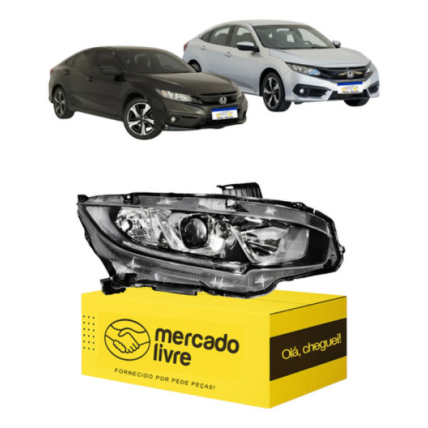 Farol Sinaleira Civic G10 2017 2018 2019 2020 2021 L.d Direito/passageiro