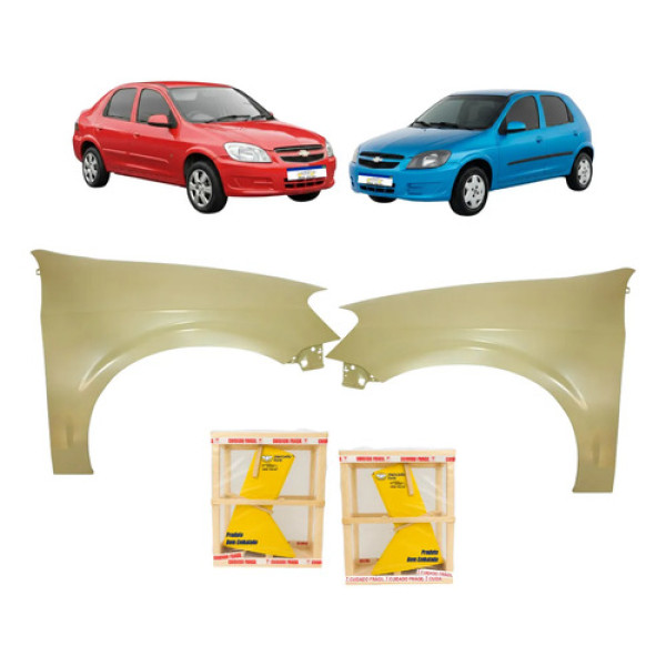 Par Paralama Chevrolet Celta Prisma 2007 A 2016 2012