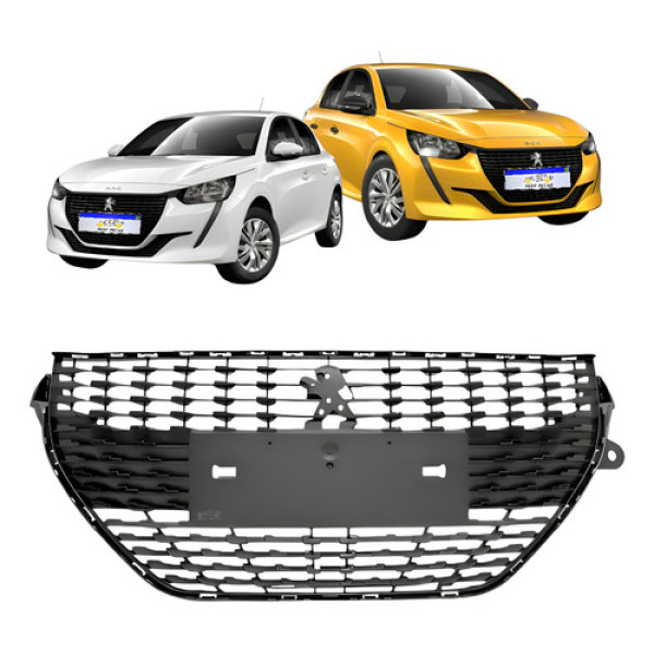 Grade Parachoque Peugeot 208 2021 2022 2023 2024 Preto