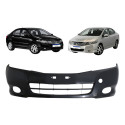 Parachoque Dianteiro Honda City 2009 2010 2011 2012 Sem Furo - Preto