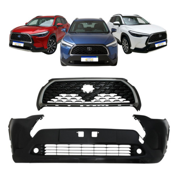 Parachoque E Grande Central Corolla Cross 2022 A 2024 Kit 