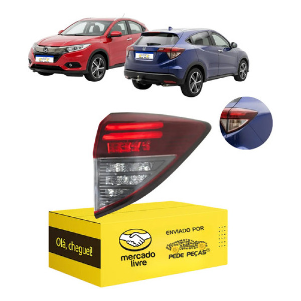 Lanterna Honda Hr-v 2019 2020 2021 C/led Fume Canto Nova L.d Direito/passageiro Fumê
