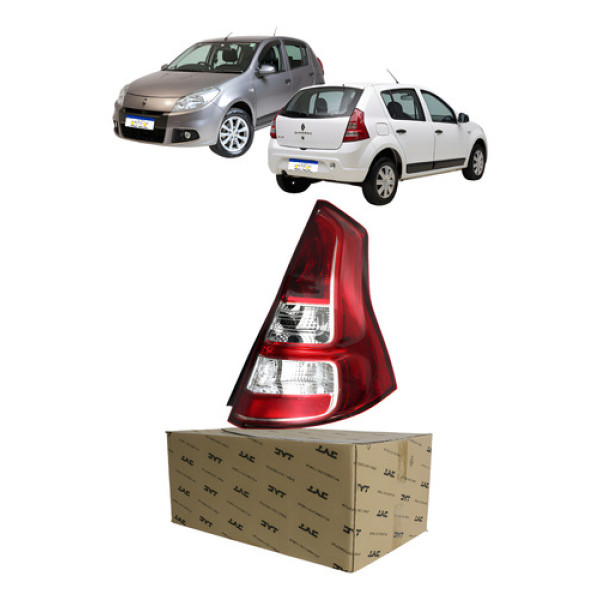Lanterna Renault Sandero 2012 2013 2014 Com Borda Vermelha Direito/passageiro Vermelho