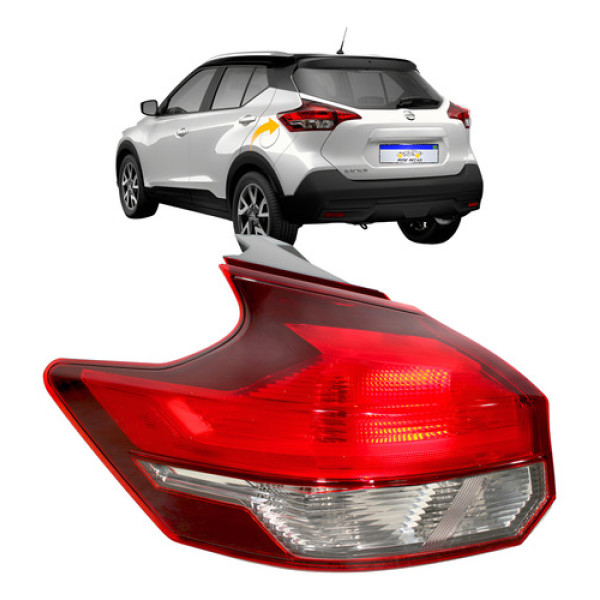 Lanterna Nissan Kicks 2017 2018 2019 2020 2021 Nova L.e Esquerdo Vermelho