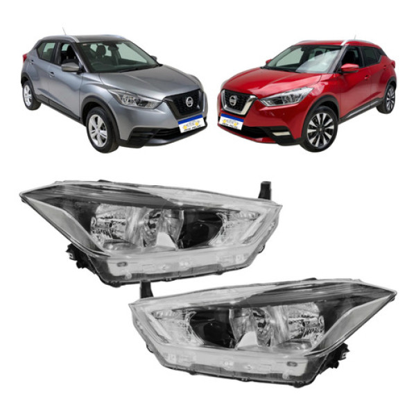 Farol Nissan Kicks 2017 2018 2019 2020 2021 Novo Par