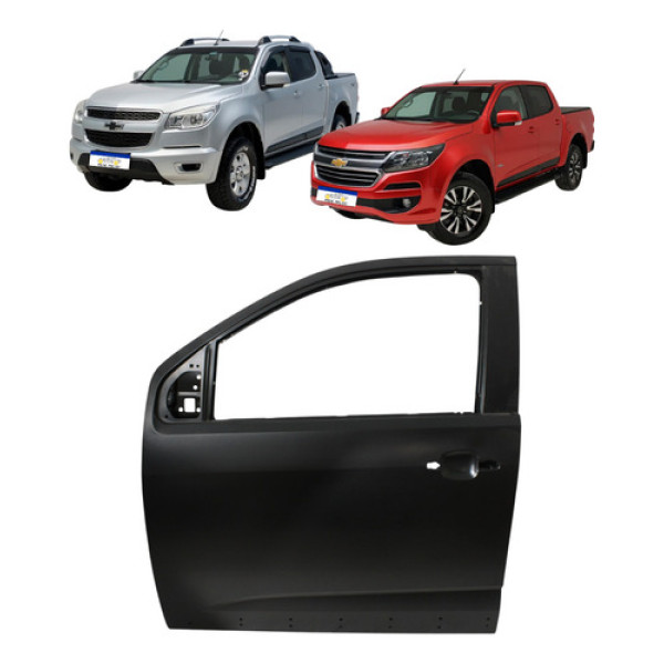 Porta Dianteira Le Chevrolet S10 Traiblazer 2012 A 2024  Preto Esquerdo Dianteira