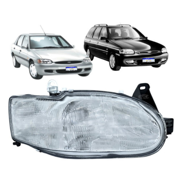 Farol Ford Escort Zetec Perua Sw 1996 97 98 99 00 A 2003 Ld