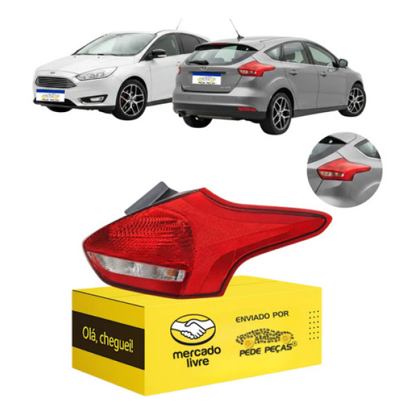 Sinaleira Traseira Ford Focus Hatch 2016 17 18 2019 S/led Ld Direito/passageiro