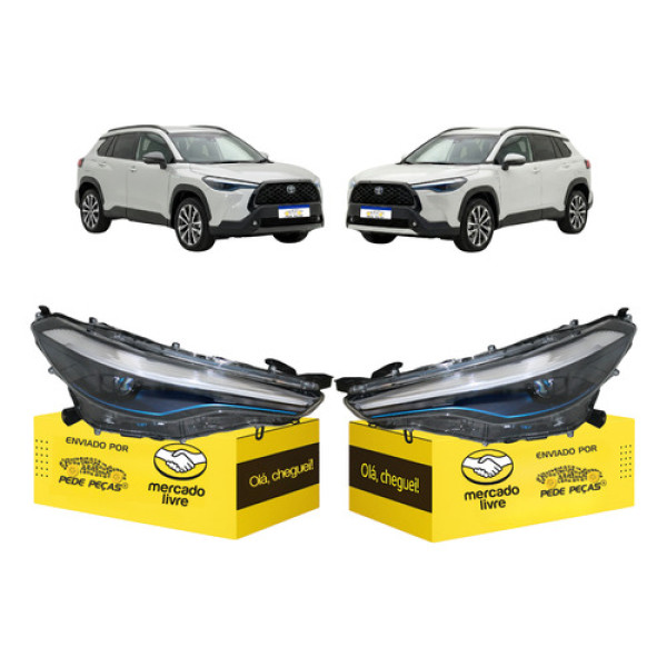 Par Farol Sinaleira Corolla Cross 2021 2022 2023 2024 Hybrid Ambos Lados