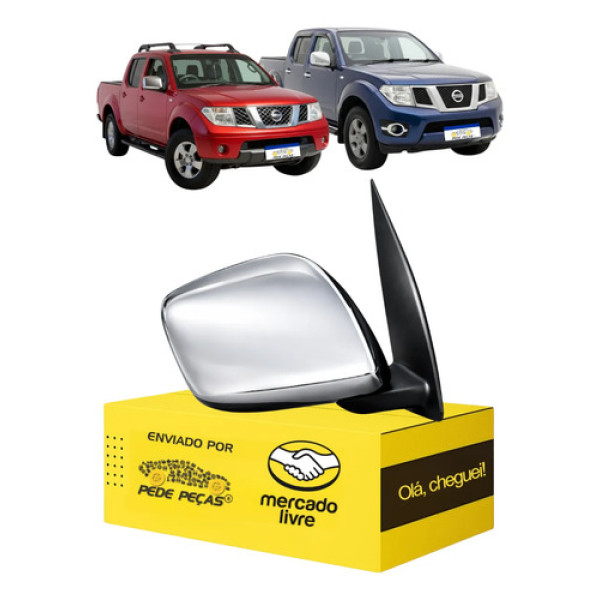 Retrovisor Nissan Frontier 2008 2009 A 2016 Elétrico Cromado