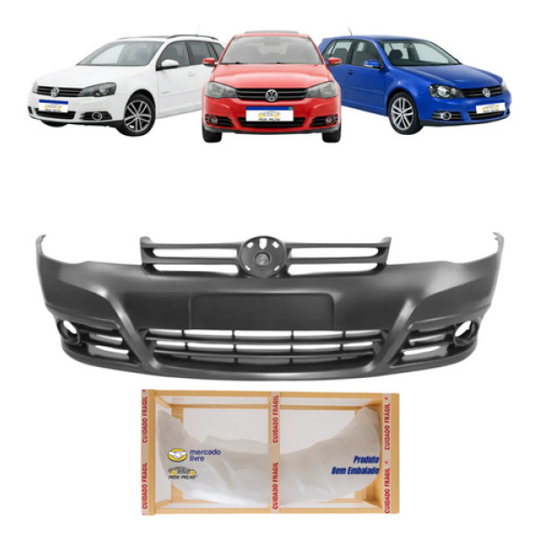 Parachoque Vw Golf 2008 2009 2010 11 12 2013 C/furo Original Preto
