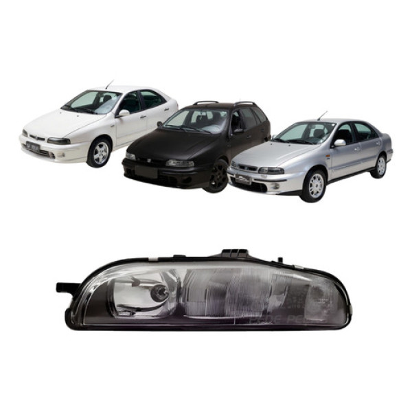 Farol Esquerdo Fiat Marea 1998 A 2007 Fumê Elétrico S/motor