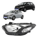 Par Farol Chevrolet Onix Prisma 2017 2018 2019 Friso Preto Ambos Lados