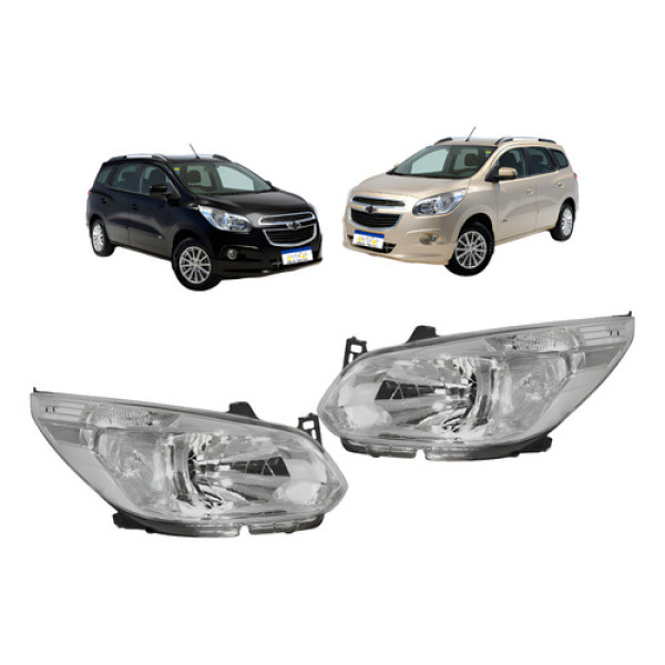 Farol Dianteiro Chevrolet Spin 2012 A 2018 Par Eletrico Novo - Ambos Lados