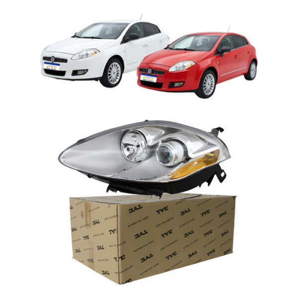 Farol Pisca Ambar Fiat Bravo 2011 A 2016 Lado Motorista Novo - Esquerdo/motorista