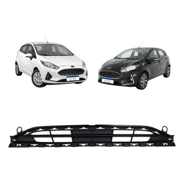 Grade Inferior Ford Fiesta Kinetic 2018 2019 Original Novo - Preto - Fosco