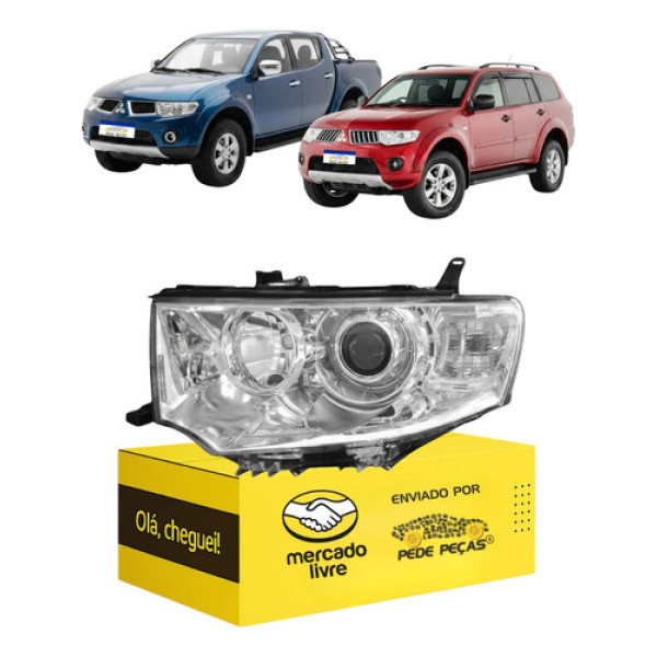 Farol Mitsubishi L200 Triton Hpe 2013 2014 2015 A 2017 L.e Esquerdo/motorista