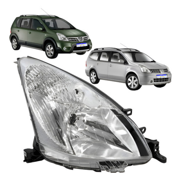 Farol Nissan Livina 2009 2010 2011 2012 2013 2014 Novo L.d Direito