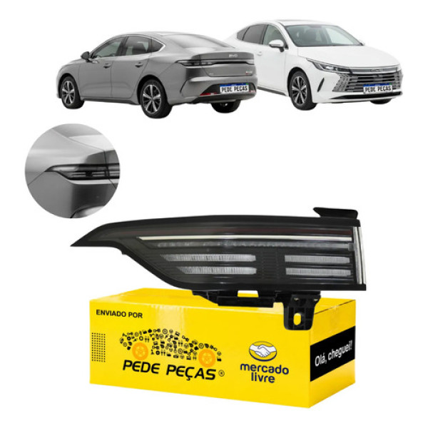 Lanterna Canto Byd King 2024 2025 26 2027 Full Led Nova Le Esquerdo/motorista Fume