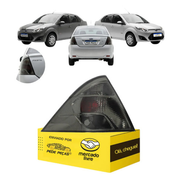 Lanterna Ford Fiesta Sedan 2011 12 13 2014 Fume Nova Le Esquerdo/motorista Fumê