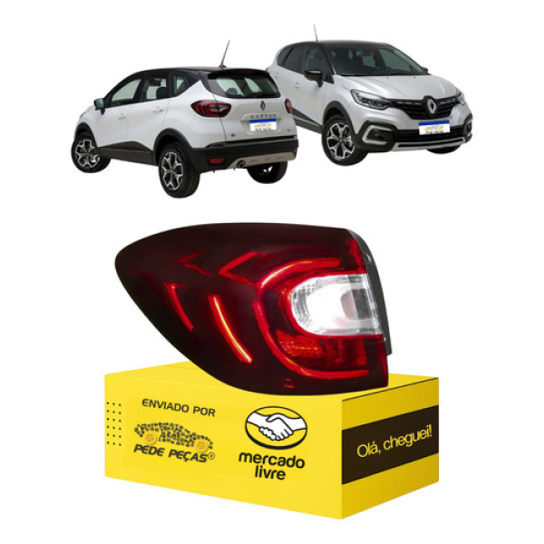 Lanterna Sinaleira Captur 2017 2018 2019 2020 2021 Led L.e Esquerdo/motorista Vermelho