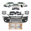 Kit Parachoque C4 Pallas 2007 A 13 Com Milha Grade Interna Preto