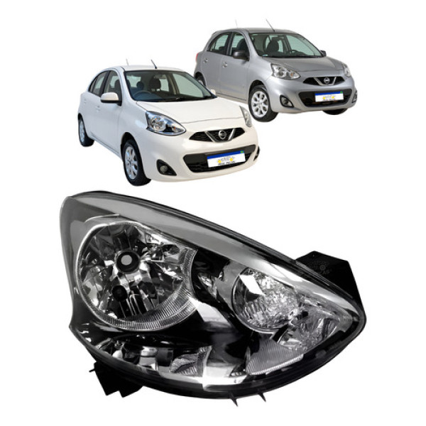 Farol Direito Nissan March 2015 A 2020 Sv Sl S Conforto Rio Direito/passageiro